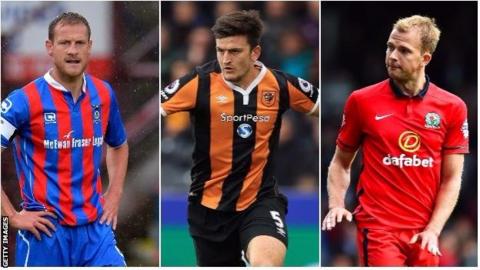 Inverness Caledonian Thistle defender Gary Warren, Hull City defender Harry Maguire and Blackburn striker Jordan Rhodes in action for their respective clubs