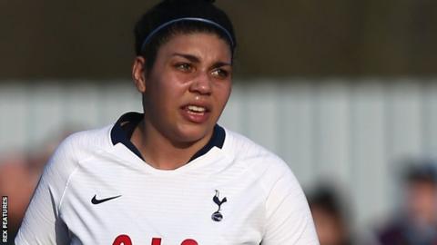 Renee Hector in action for Tottenham