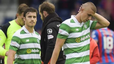 Erik Sviatchenko and Jozo Simunovic trudge off after the 2-2 draw with Inverness last September