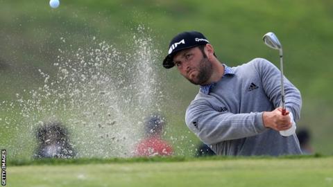 Jon Rahm in the third round at the Farmers Insurance Open