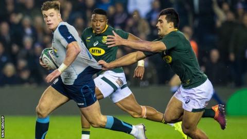Scotland last played South Africa in November 2018, losing 26-20 at Murrayfield