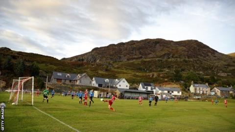 Grassroots football being played