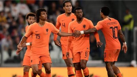 Netherlands team celebrate