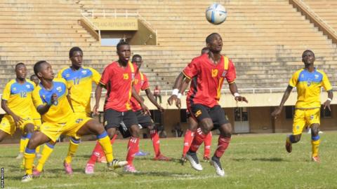 Uganda and Rwanda in action in their U20 Nations Cup qualifier