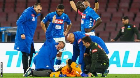 Ospina in hospital after collapsing on pitch