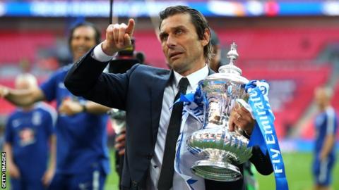 Conte's last act in charge of Chelsea was to deliver the club its eighth FA Cup trophy