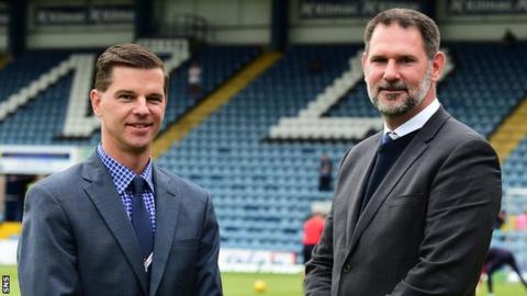 Dundee owner Tim Keyes, left, and managing director John Nelms are in regular discussions