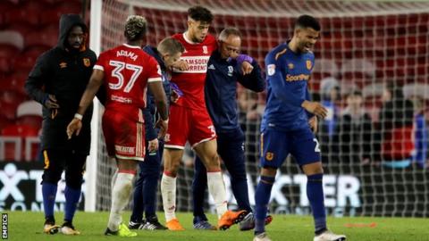 Rudy Gestede picked up the ankle injury late into Middlesbrough's 3-1 win against Hull City