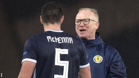 Scott McKenna and Alex McLeish