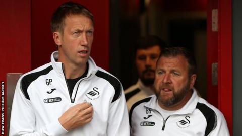 Graham Potter (left) with Billy Reid