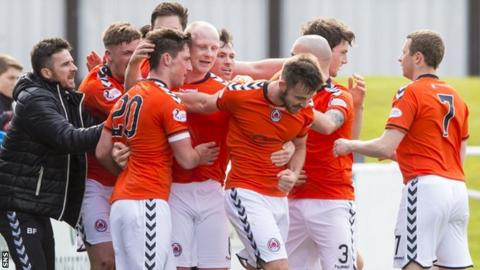 Clyde celebrate beating Elgin City
