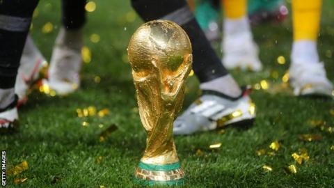 The World Cup trophy