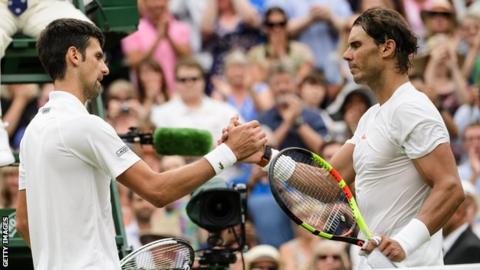 Novak Djokovic and Rafael Nadal