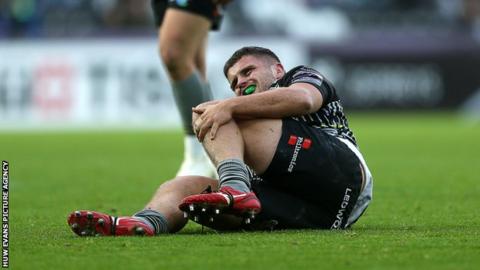 Prop Nicky Smith was injured in Ospreys' European win over Stade Francais in early December