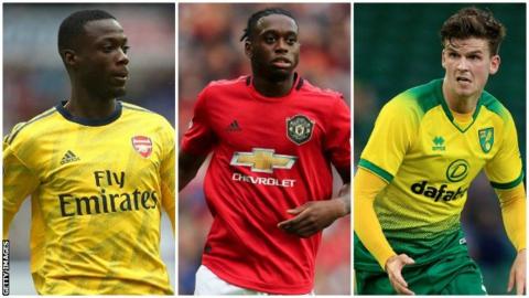 Nicolas Pepe, Aaron Wan-Bissaka and Sam Byram