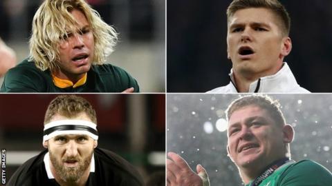 Tadgh Furlong, Owen Farrell, Kieran Read and Faf de Klerk