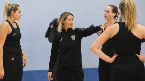 Tamsin Greenway at Wasps training