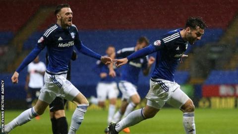 On loan striker Tony Watt celebrates after scoring in the win at Bolton
