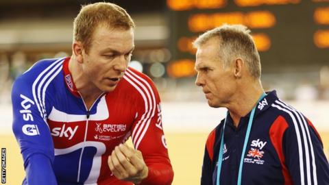 Shane Sutton (right) with Sir Chris Hoy
