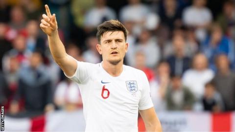 Harry Maguire playing for England