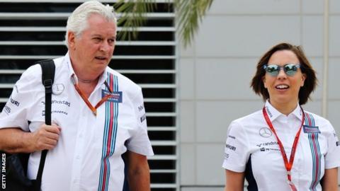 Pat Symonds and Claire Williams