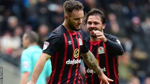 Adam Armstrong celebrates a goal