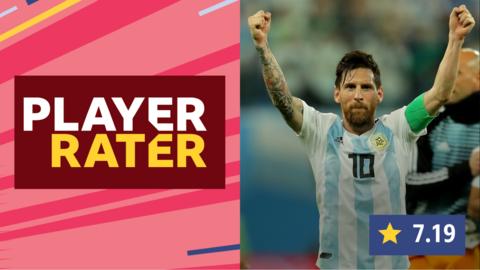 Lionel Messi scored 7.19 to top the player ratings as Argentina beat Nigeria.