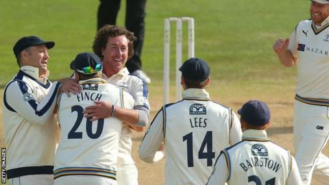 sidebottom championship county yorkshire inspires victory spanning wickets career taken class years