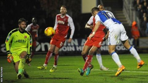 Matty Taylor headed Bristol Rovers' 61st-minute equaliser at the Memorial Stadium