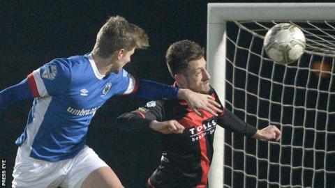 Linfield striker Cameron Stewart scored the opening goal