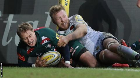 Mathew Tait scores against Saracens