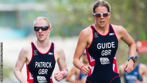 Alison Patrick and guide Hazel Smith