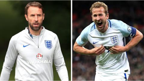 Gareth Southgate and Harry Kane