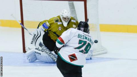 Action from the Challenge Cup games between Edinburgh Capitals and the Belfast Giants