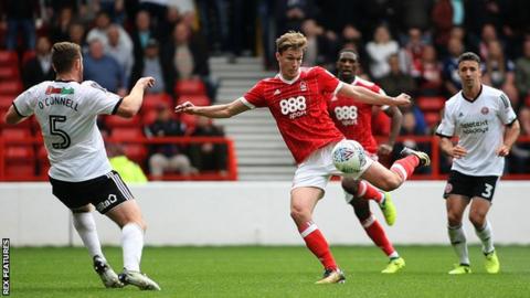 Kieran Dowell scores for Nottingham Forest against Sheffield United