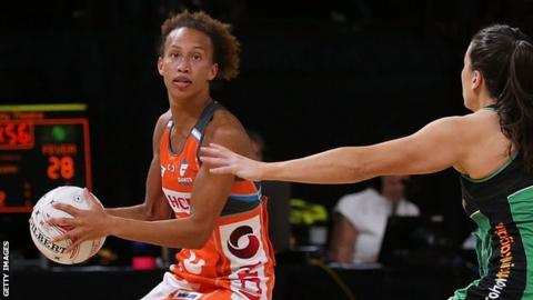 Serena Guthrie playing for the Giants in Australia