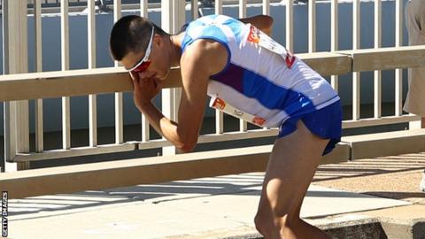 Caqllum Hawkins during the Commonwealth Games