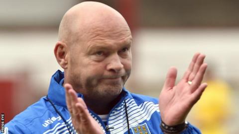 Ballymena United manager David Jeffrey