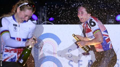 Kate Archibald (right) held off a challenge from fellow Briton Laura Kenny at Six Day Manchester in March