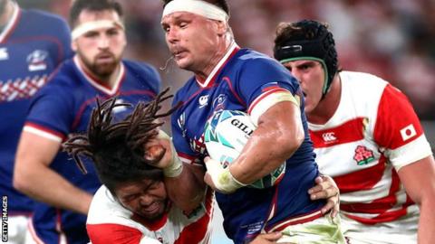 Russia play Japan at the 2019 Rugby World Cup