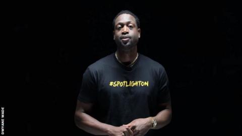 Dwyane Wade speaks to the camera during a video in which he confirms he is retuning to Miami Heat for a 16th and final season