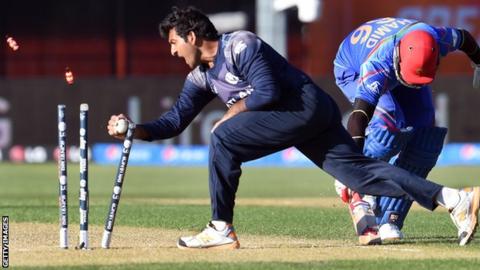 Majid Haq in action for Scotland