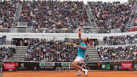Rafael Nadal at the Italian Open