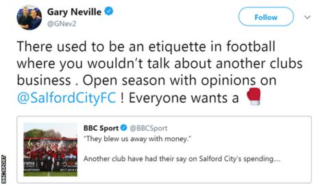 Gary Neville tweet