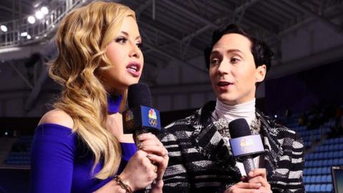 Johnny Weir and Tara Lipinski
