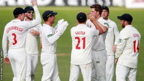 Glamorgan players during the 2015 County Championship season