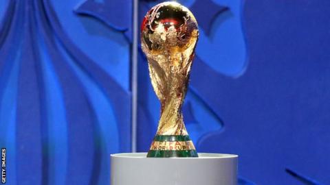 The World Cup trophy