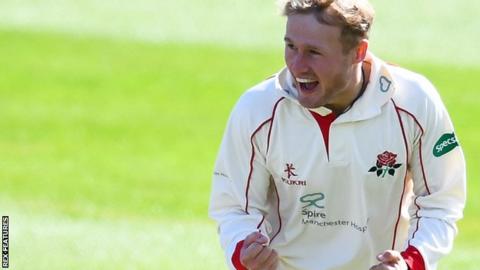 Matt Parkinson celebrated his third five-wicket-plus haul in first-class cricket