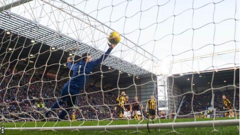 Aidan Keena's goal was his first for Hearts