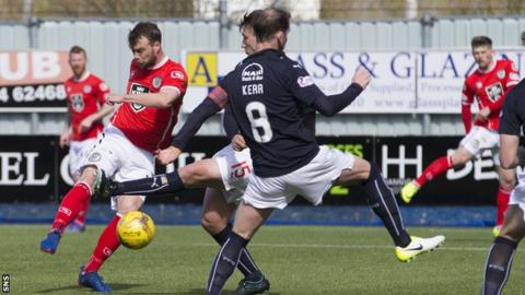 Rory Loy scores the opening goal for St Mirren against Falkirk